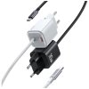 USAMS Ładowarka sieciowa JC Series CC264 30W GaN Fast Charge wbudowany kabel USB-C biała